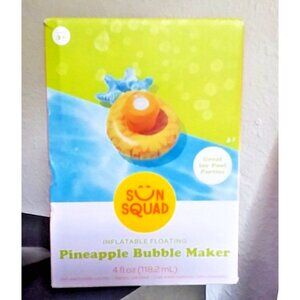 Sun Squad Inflatable Floating Pineapple Bubble Maker Great for Pool Parties New